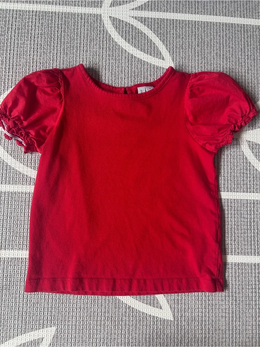 Janie and Jack Red Puff-Sleeve Tee